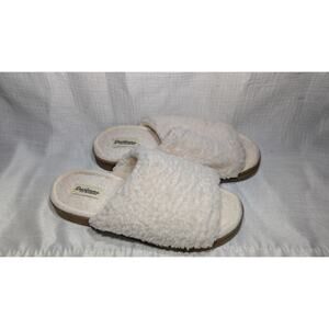 Dearfoams Womens Plush Slippers Sz L 9-10 Memory Foam Slides House shoes‎ Cozy